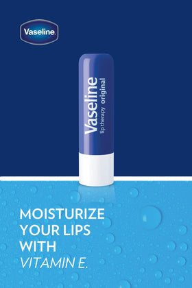 Vaseline tube being applied outdoors showing protection against wind