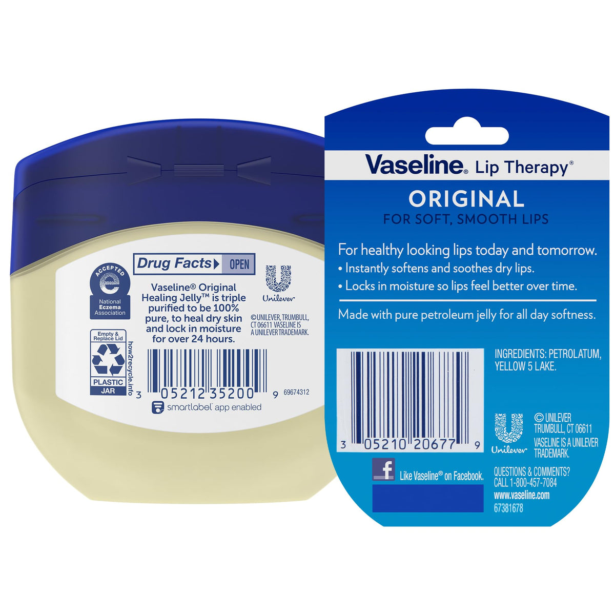 Vaseline Lip Therapy mini tube ready for pocket use and quick lip repair