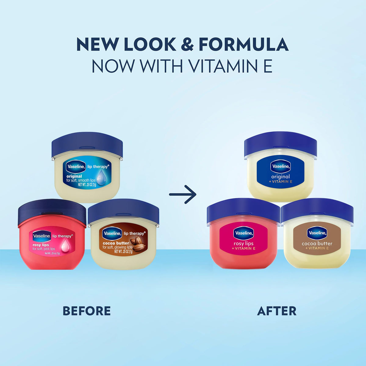 Vaseline Original open jar showing clear balm and quick moisturizing