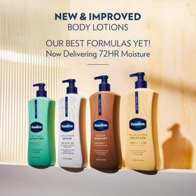 Vaseline lotion applied to arm in lifestyle scene for smoother, nourished skin