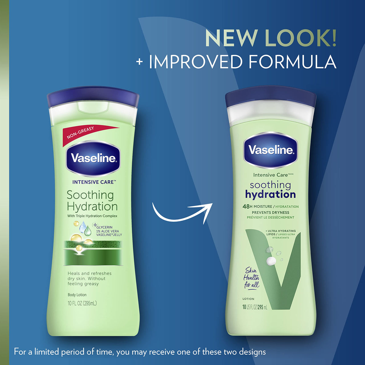 Vaseline lotion texture swipe displaying smooth, non-greasy hydration