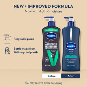 Vaseline open pump dispensing lotion texture for quick absorption benefit