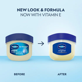 Vaseline mini jar flip-top detail demonstrating secure lid and spill prevention