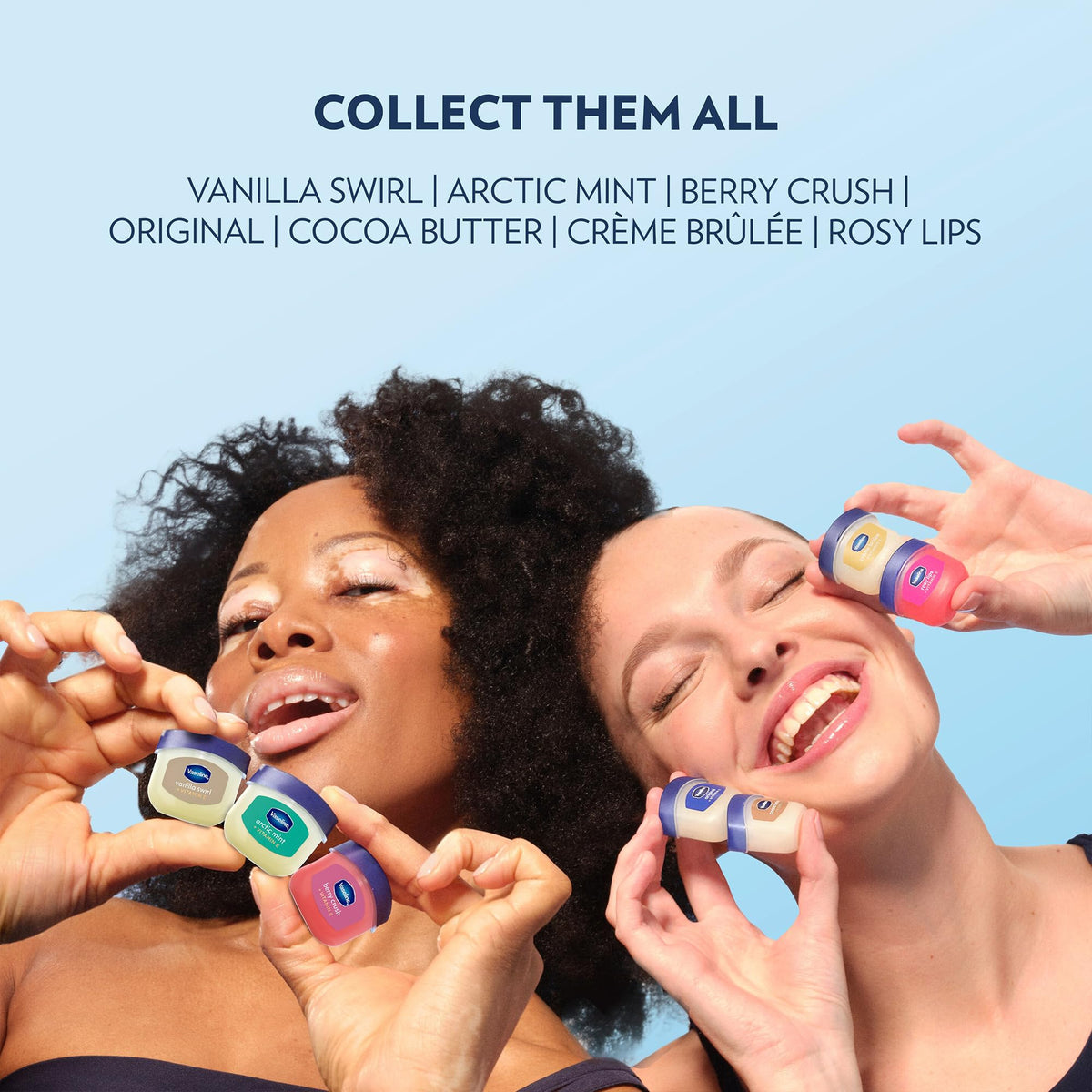 Vaseline mini jar next to coin showing compact travel-friendly size