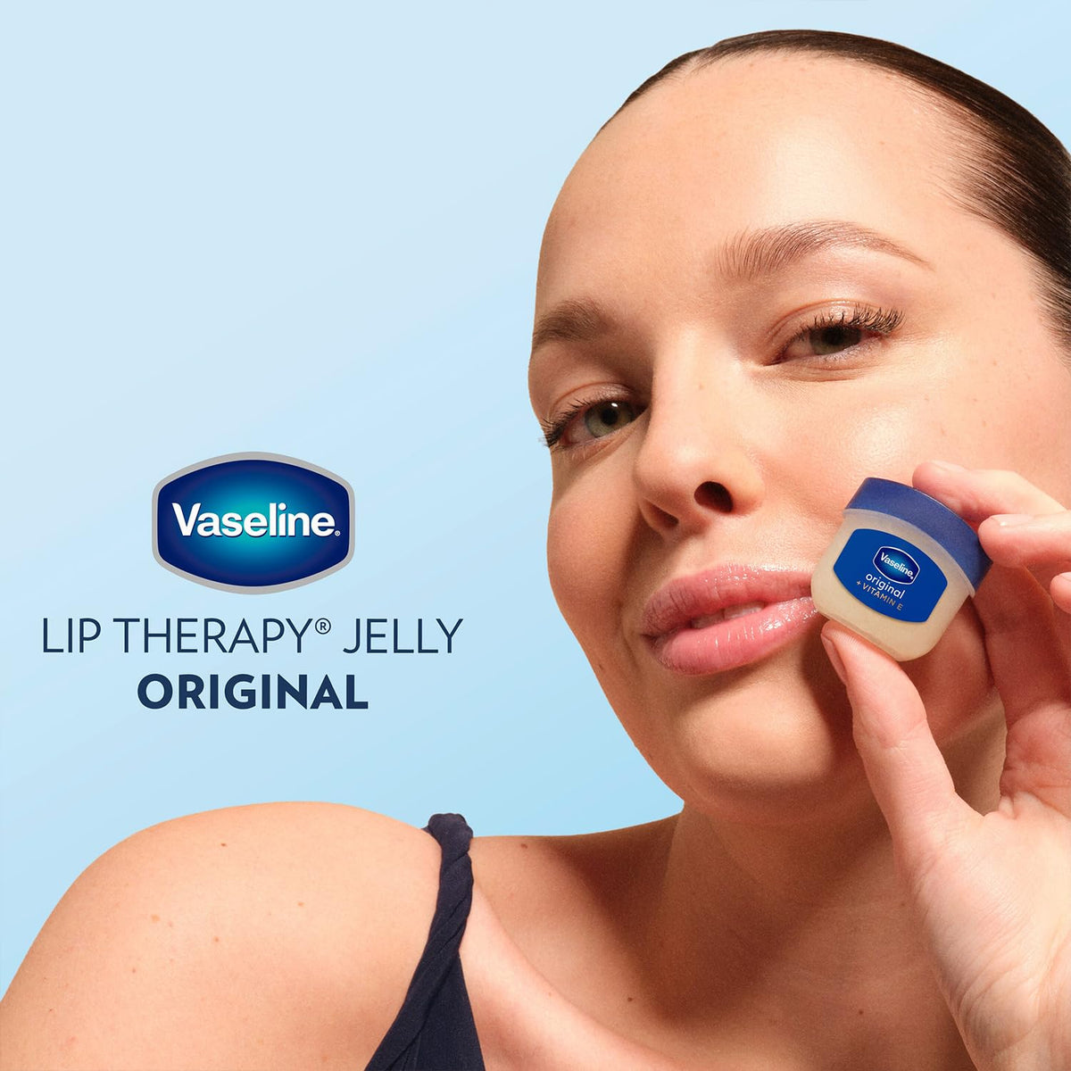Multiple Vaseline jars flat lay showing bulk supply and multi-location convenience