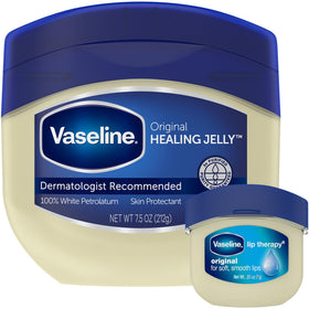Vaseline full-size jar front view showing clean packaging and protectant benefit