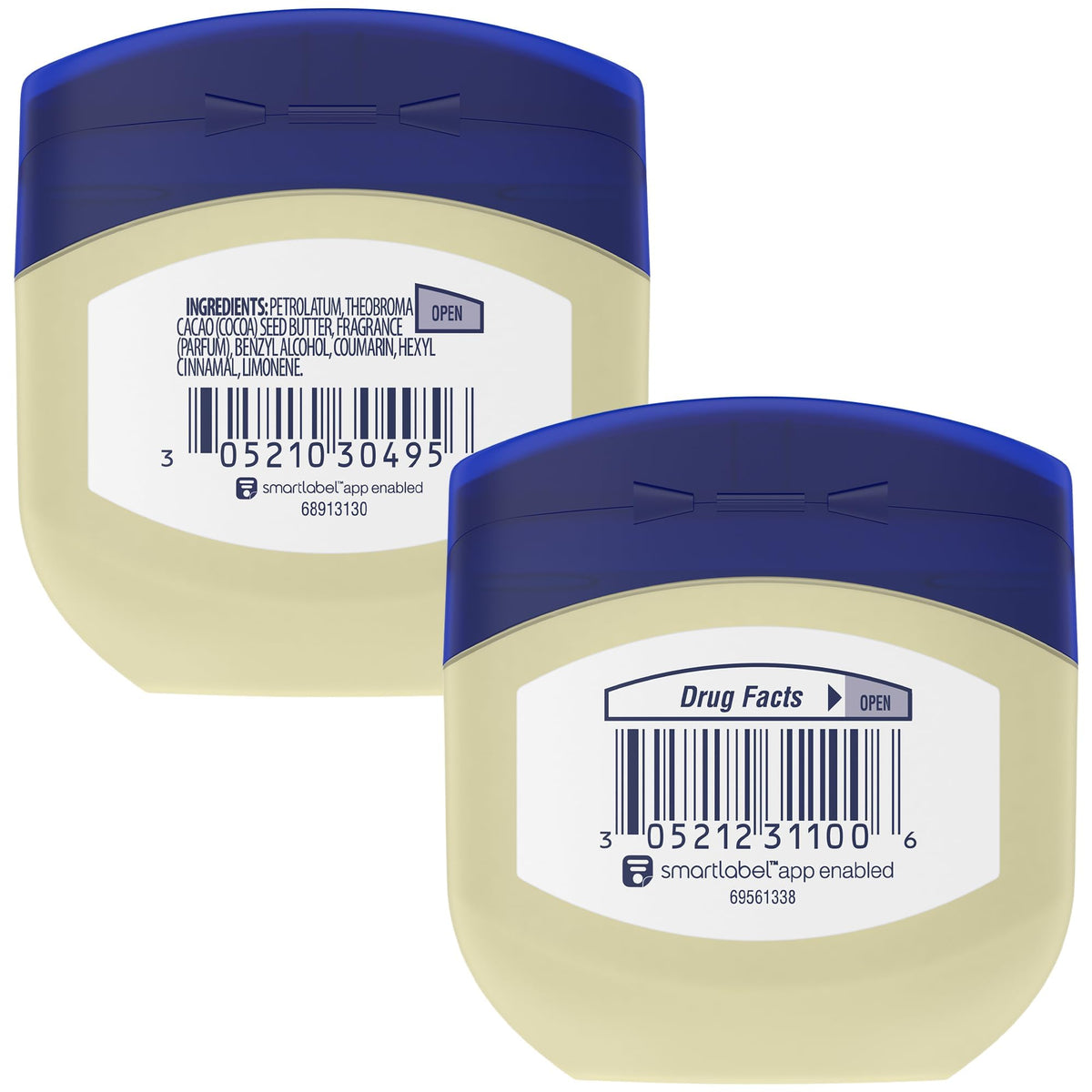 Vaseline original jar close-up showing smooth jelly texture for quick protection