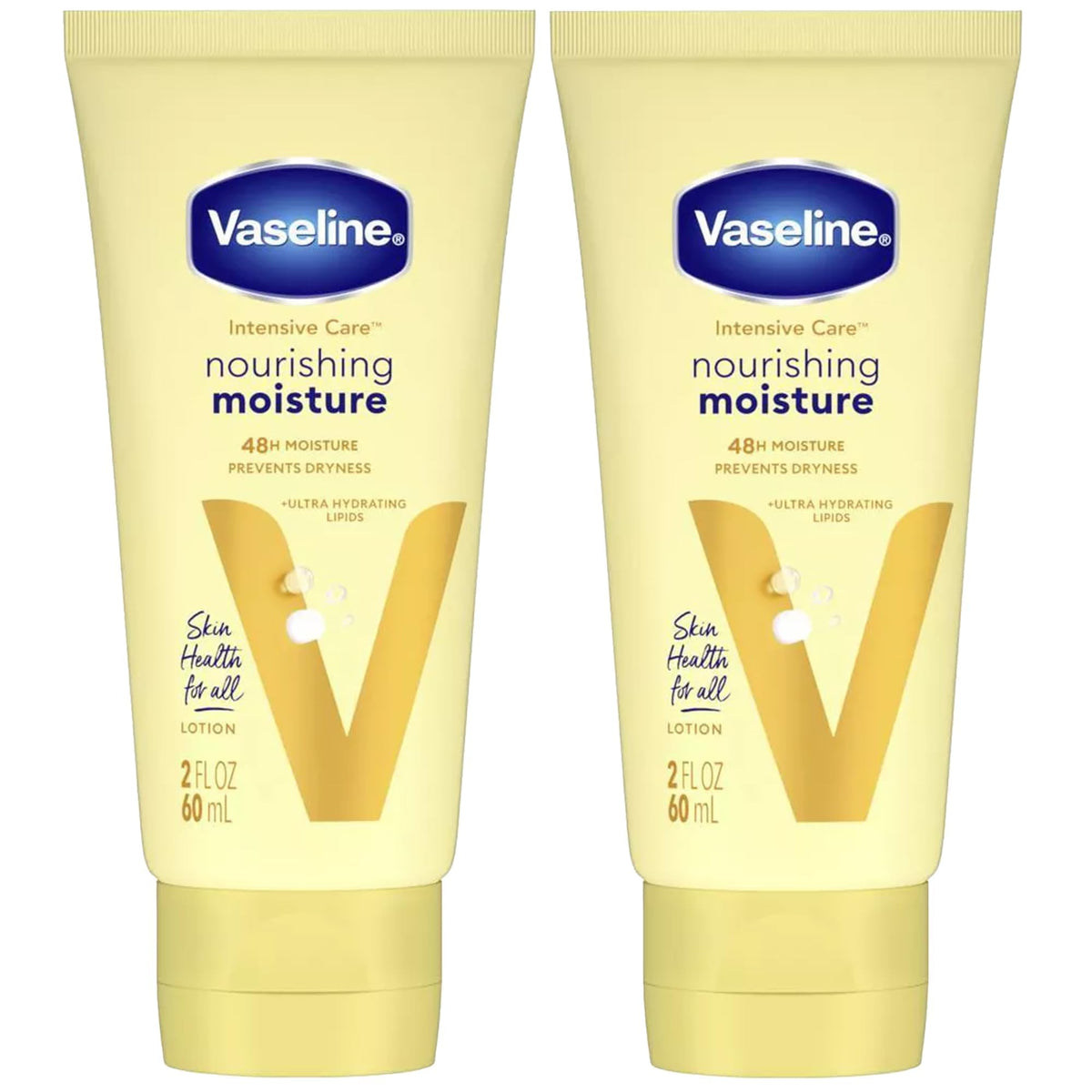 Vaseline travel tubes front view showing brand and convenient travel benefit