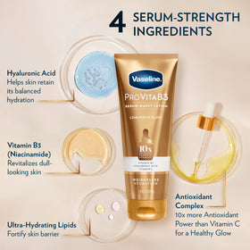 Vaseline ingredient label showing niacinamide hyaluronic acid peptides for transparency and trust benefit