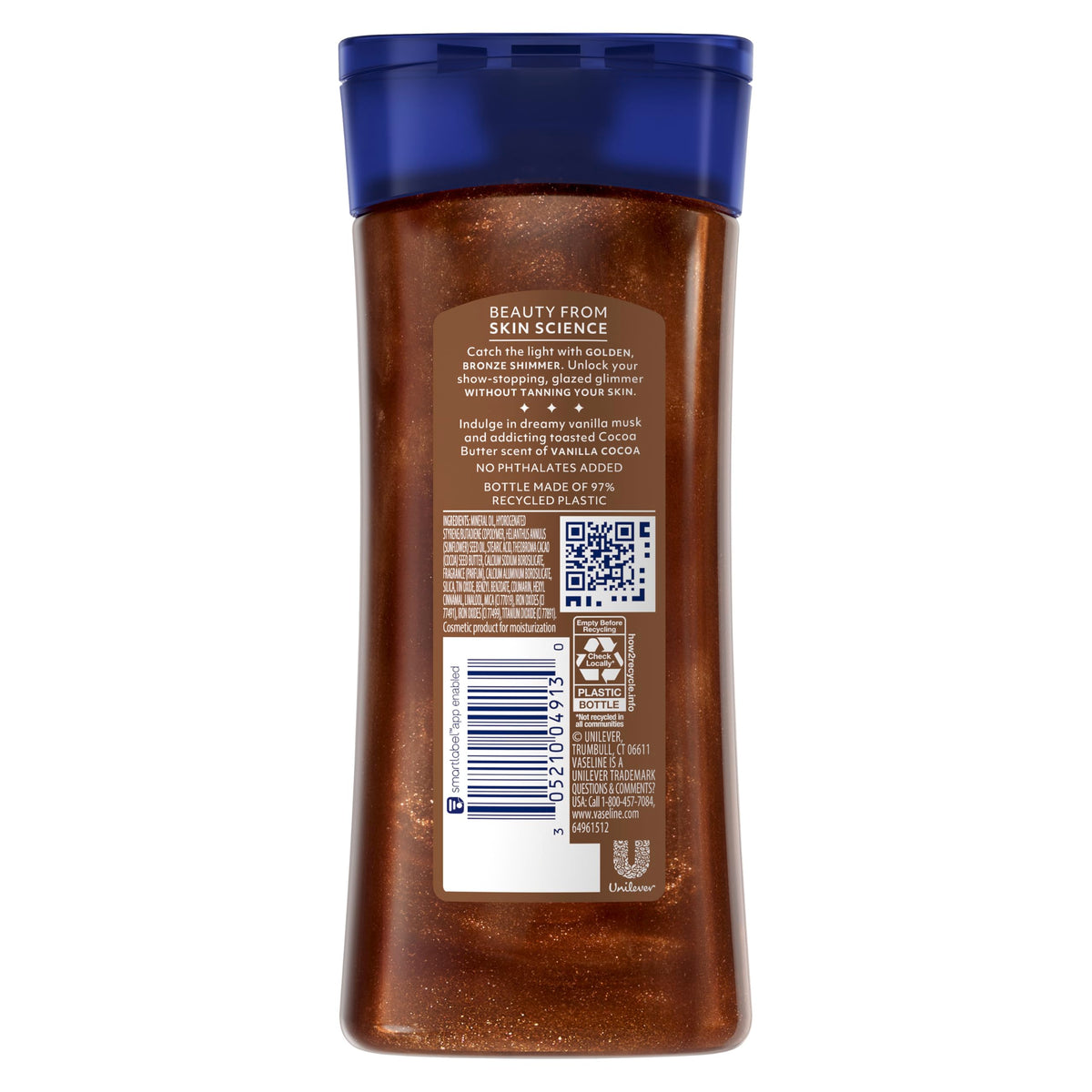 Vaseline gel-oil texture on fingertip highlighting smooth, fast-absorbing benefit