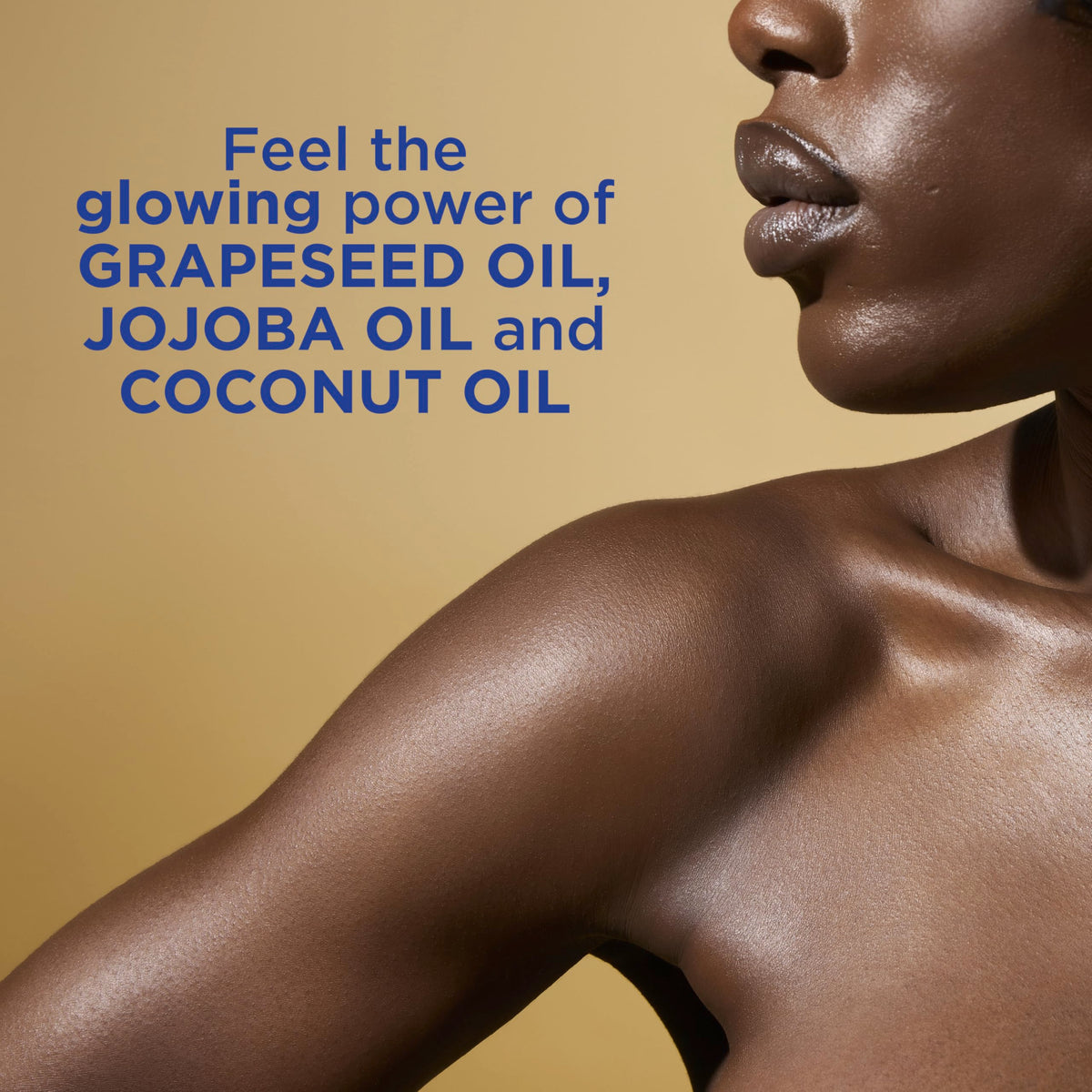 Vaseline Radiant X ingredients label highlighting jojoba, coconut, vitamin E
