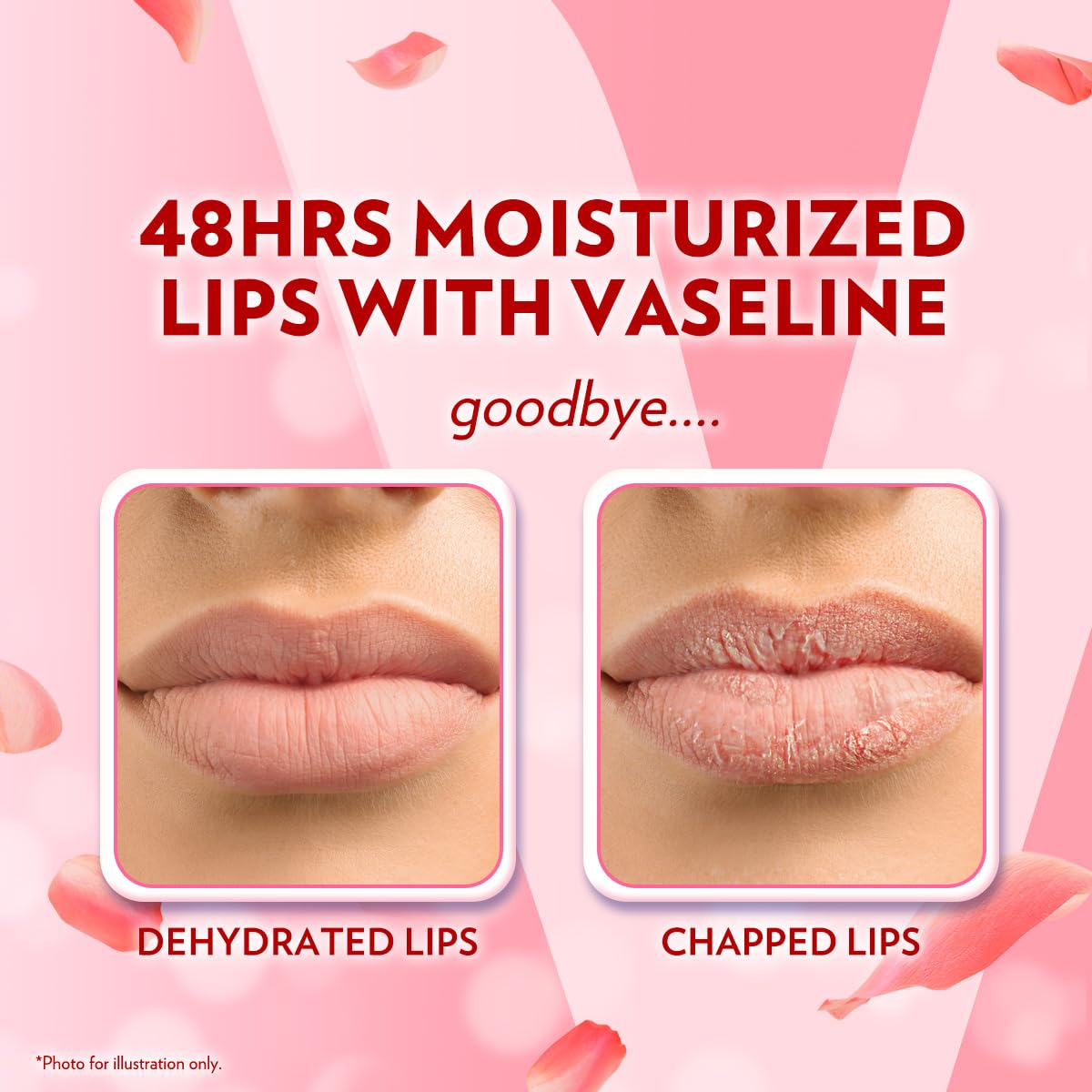 Vaseline close-up label listing ingredients and gentle formulation