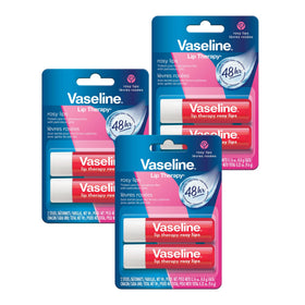 Vaseline front packaging showing rosy lip therapy and product benefits