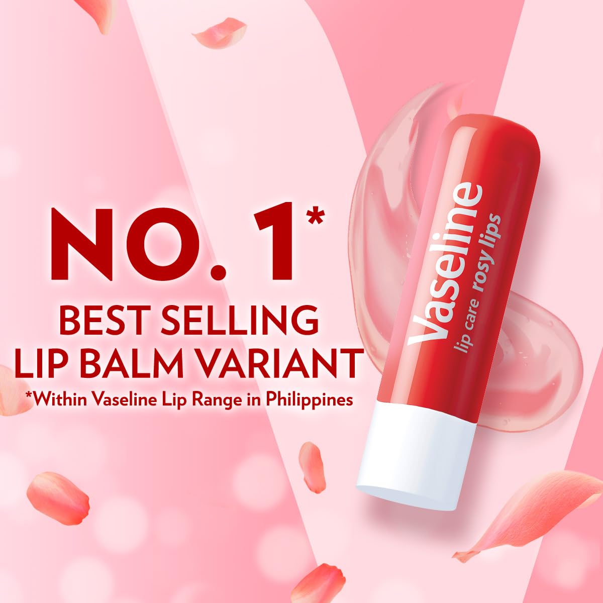 Vaseline rosy stick inside purse conveying travel-ready lip care