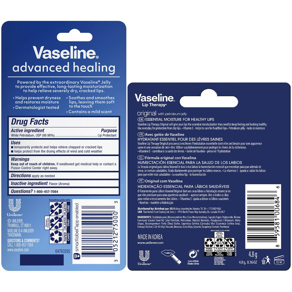 Vaseline single tube close-up highlighting twist-up design and easy use