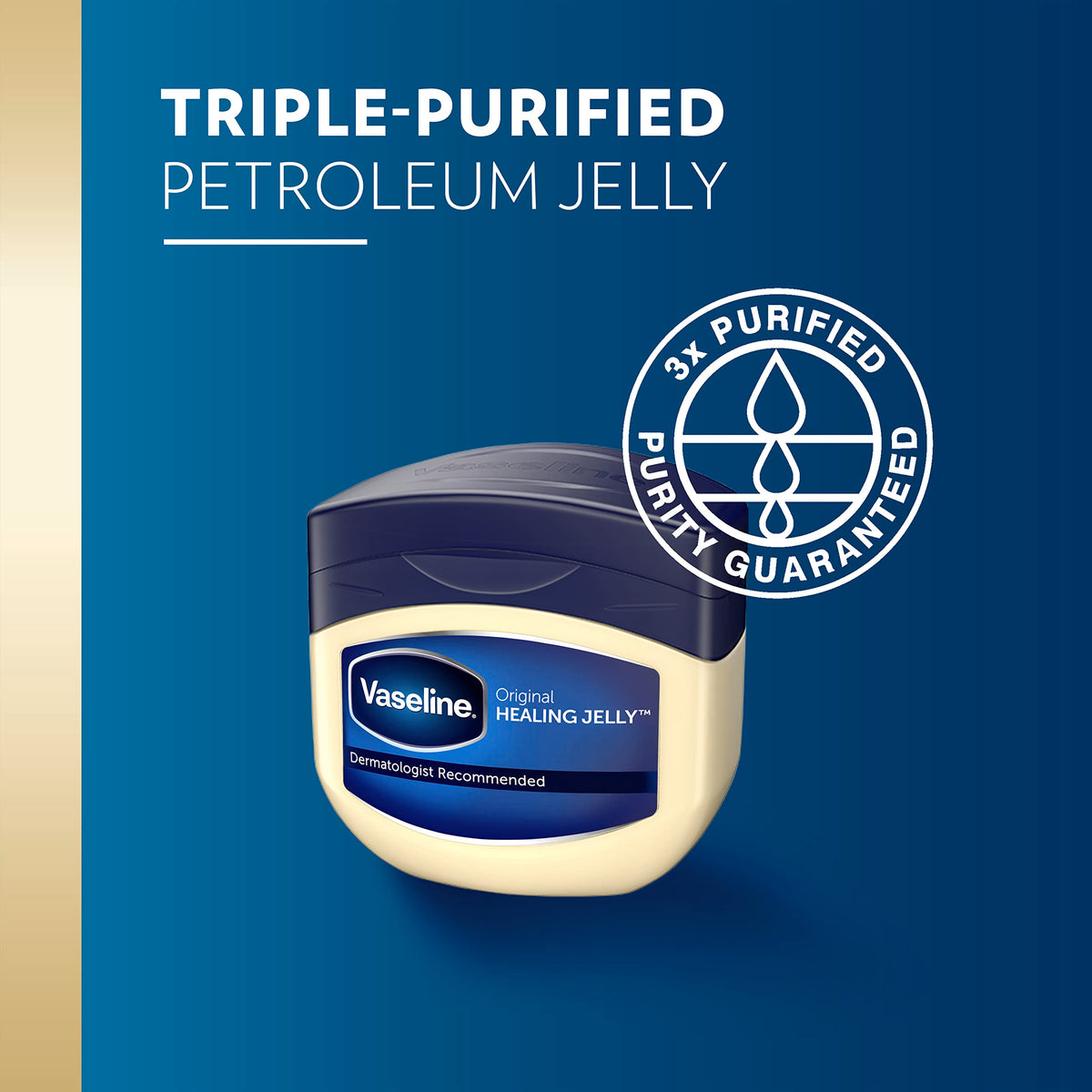 Vaseline jelly close-up texture highlighting smooth triple-purified consistency