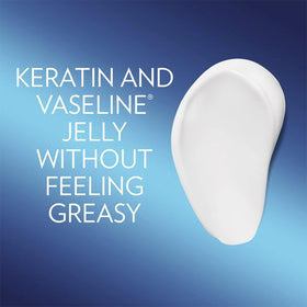 Vaseline cream texture swipe showing smooth, fast-absorbing lotion benefit