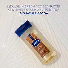 Vaseline gel-oil texture pouring to show lightweight, fast-absorbing benefit
