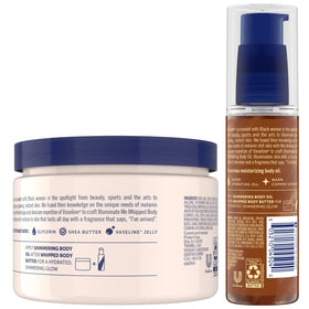 Vaseline whipped body butter open tub showing creamy texture and hydration