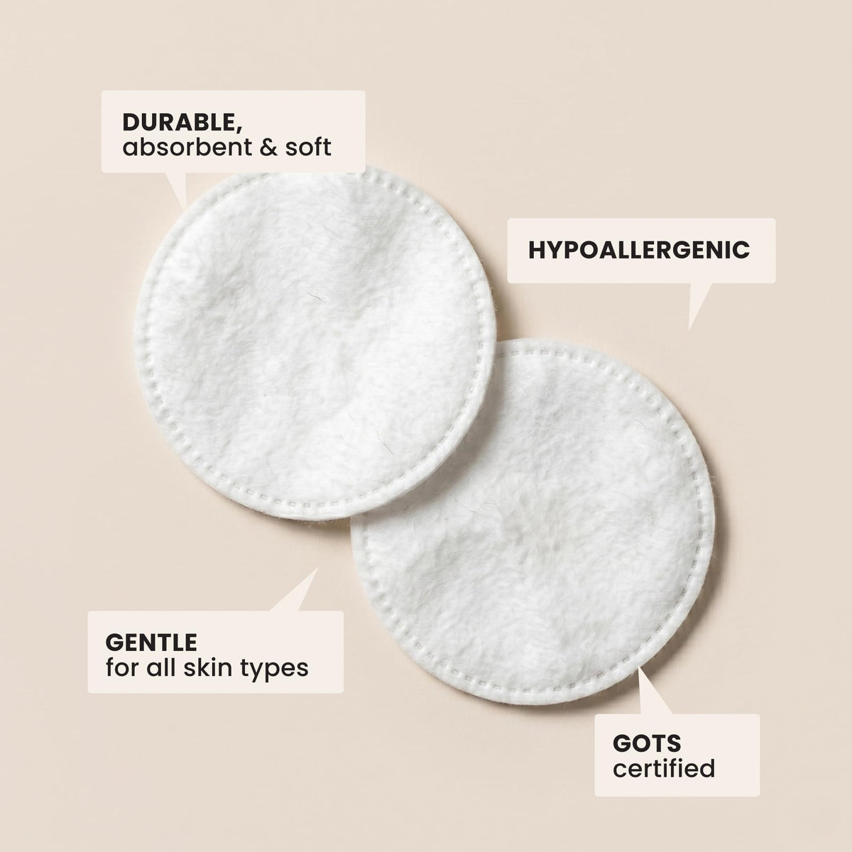 Vastliv pad in hand removing makeup demonstrating effective cleansing benefit