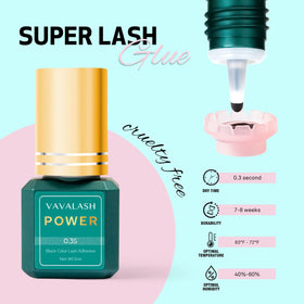VAVALASH close-up of precise dispense nozzle for controlled adhesive drops and cleaner application