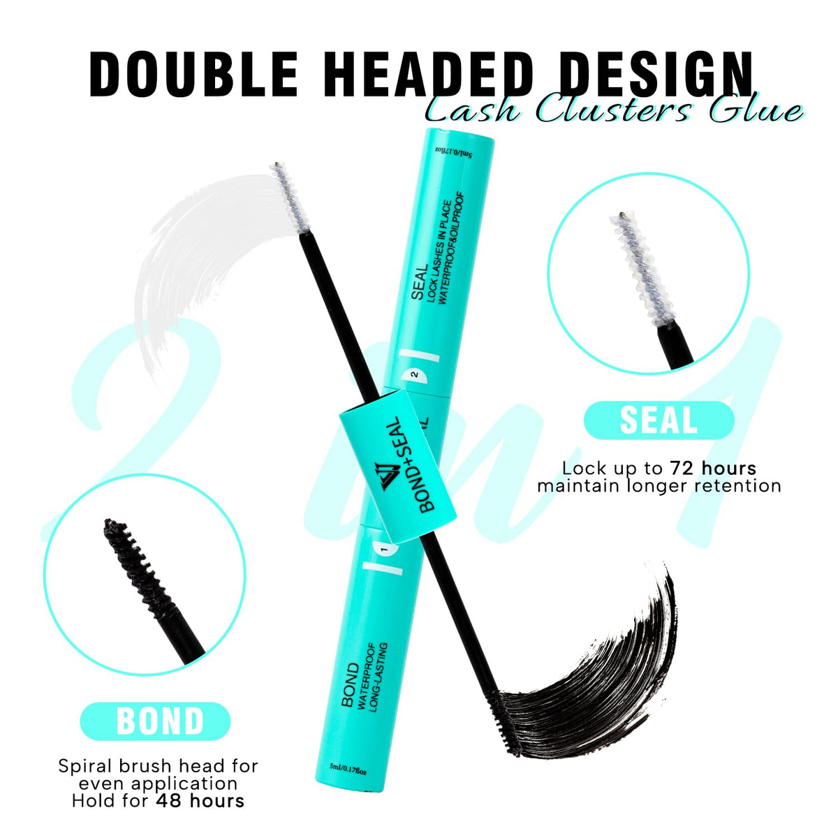 VAVALASH double-ended spiral brush close-up demonstrating even application control