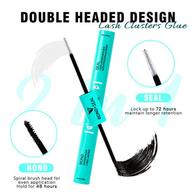 VAVALASH double-ended spiral brush close-up demonstrating even application control