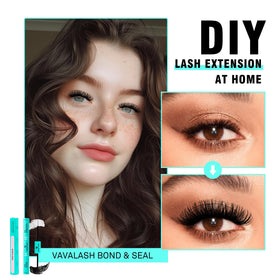 VAVALASH lifestyle shot of wearer with lashes showcasing natural-looking, long-lasting wear