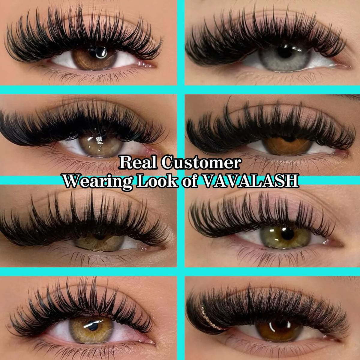 VAVALASH model wearing dark brown lashes for subtle enhancement