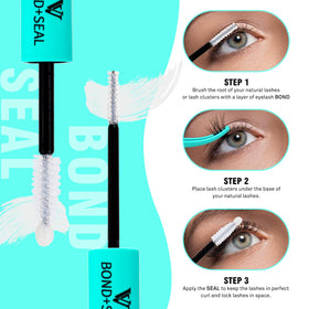 VAVALASH comparison of lashes before and after removal showing clean, residue-free finish