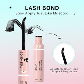 VAVALASH lash seal tip detail illustrating locking formula for stronger cluster lash adhesion