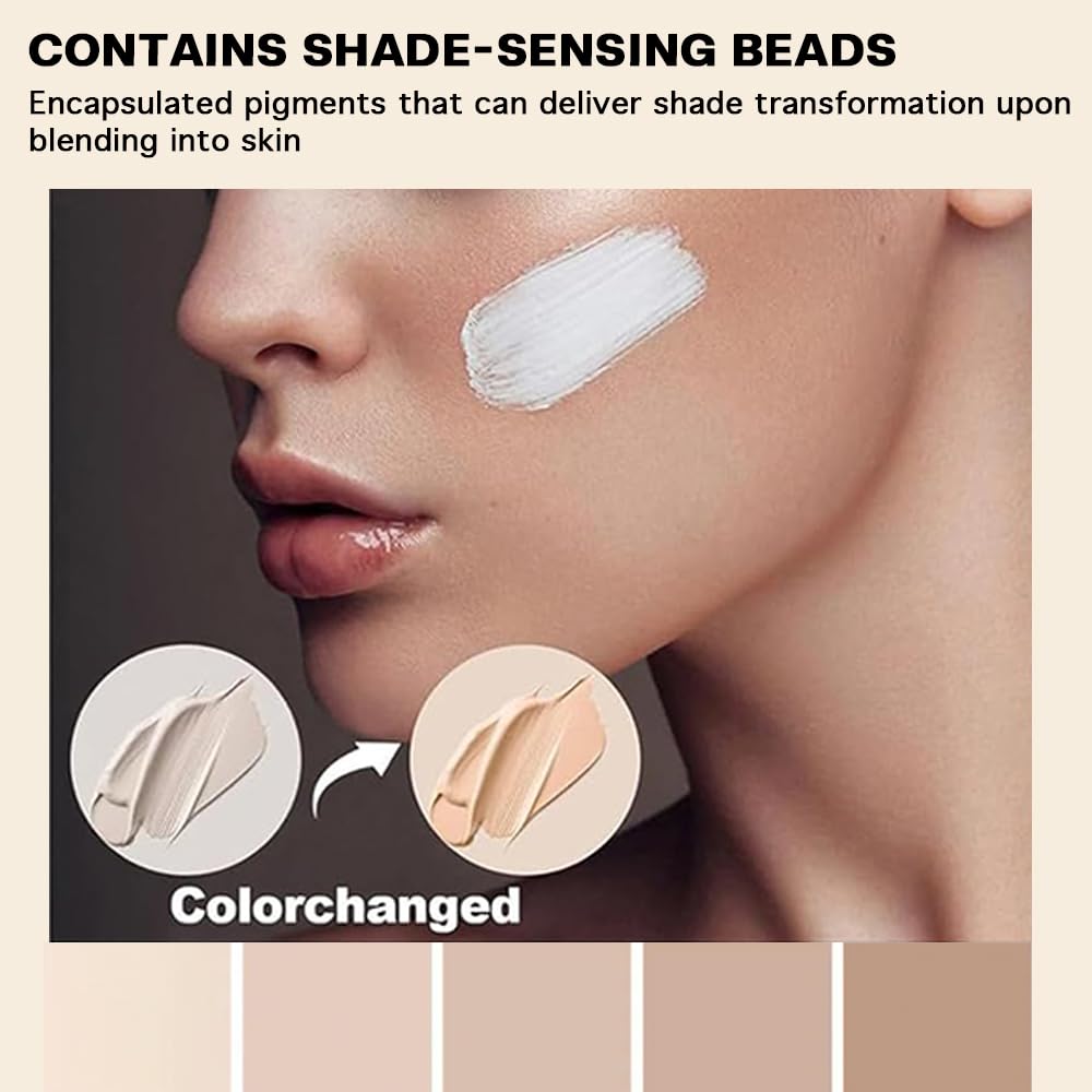VBEYD blended cheek before and after demonstrating even tone