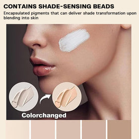 VBEYD blended cheek before and after demonstrating even tone