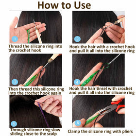 VCAY curved needles with sewing thread rolls for neat sew-in repairs