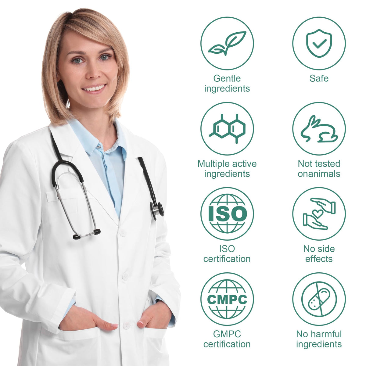Vcetree ingredients label detail highlighting vitamin E and gentle formulation