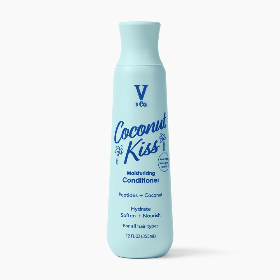 V&CO bottle front label showing product name and benefits