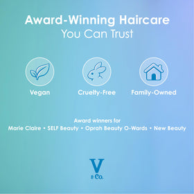 V&CO conditioner being applied in shower for softer hair