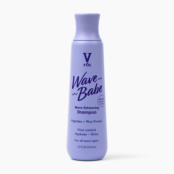 V&CO Wave Babe front bottle view showing label and recycled packaging benefit