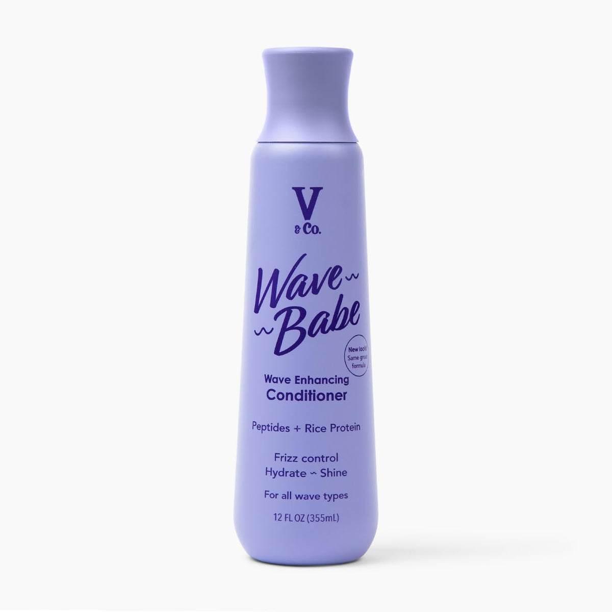 V&Co Wave Babe front packaging showing the 12 fl oz bottle and label benefits