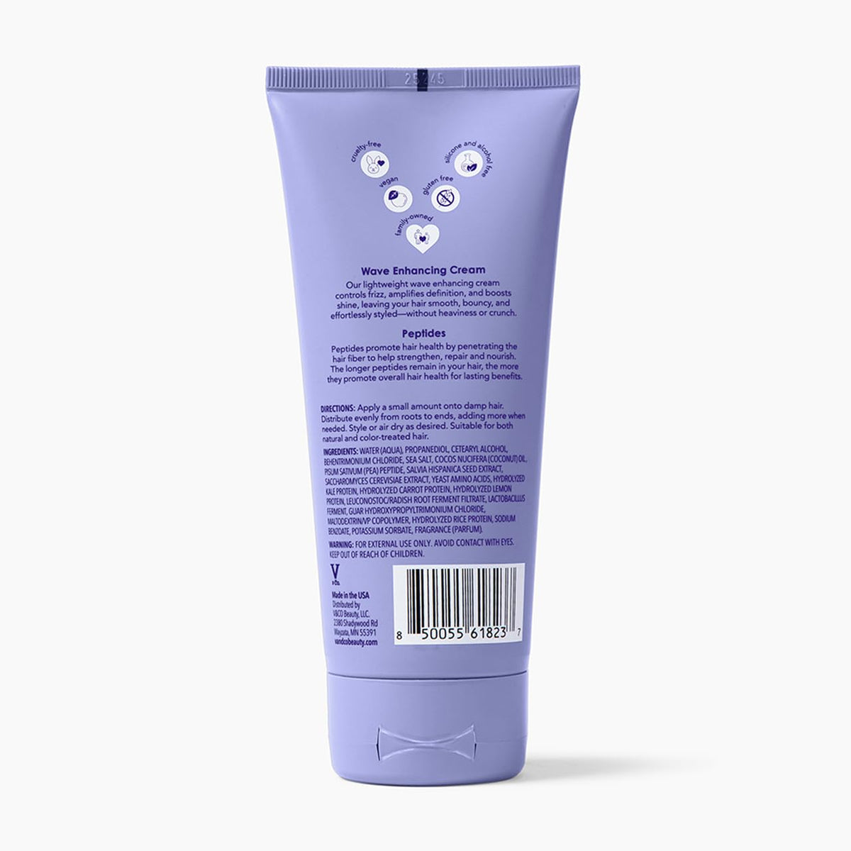V&CO model with beachy waves outdoors, illustrates soft shine and natural movement