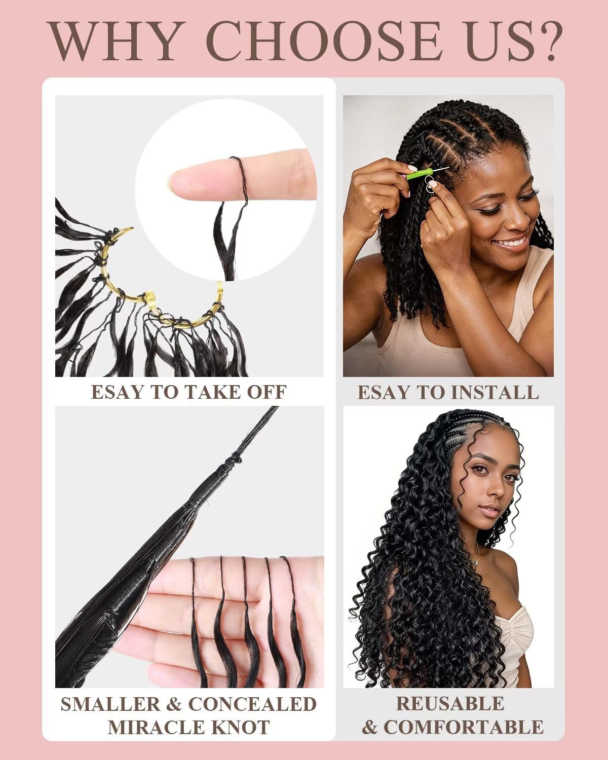 VDZ close-up of deep wave texture highlighting soft human-hair feel and movement