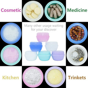 VEAIDE top view of assorted colored lids for quick content identification