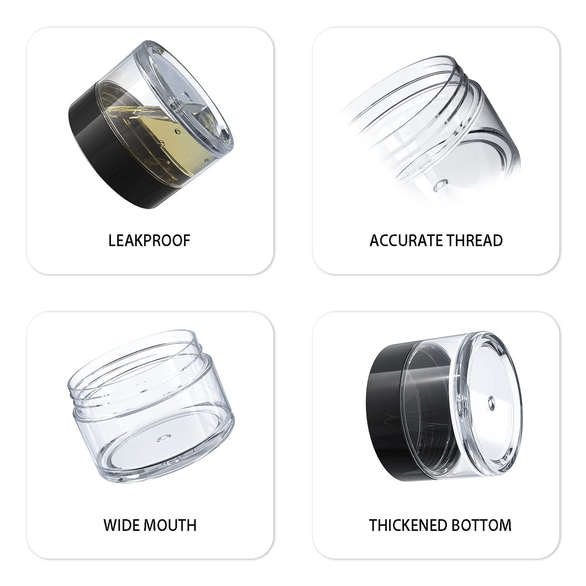 VEAIDE two mini spatulas beside jars for hygienic product application