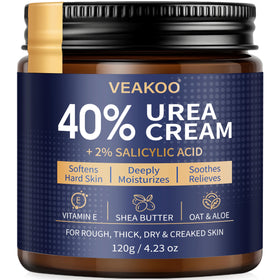 Veakoo urea cream front jar showing product and strength for intensive hydration