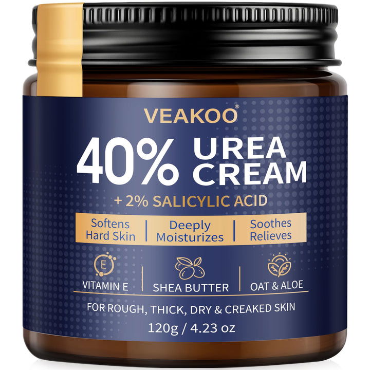 Veakoo urea cream front jar showing product and strength for intensive hydration