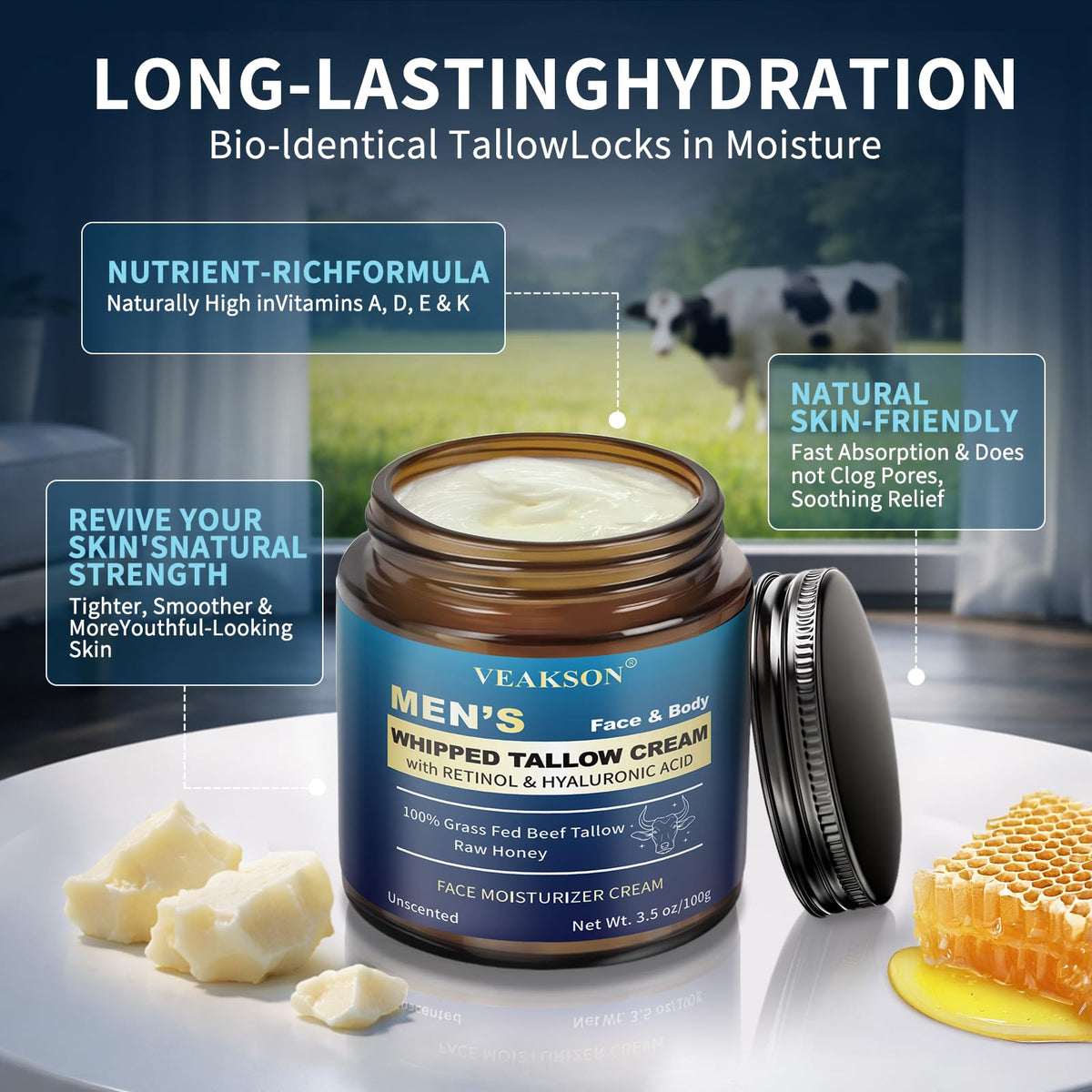 veakson application on hand demonstrating non greasy quick absorption