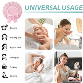 VECIIR bonnet beside hairbrush highlights protective storage