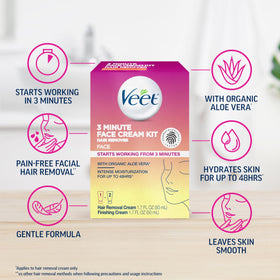 Veet finishing cream texture displayed to show hydration and soothing effect