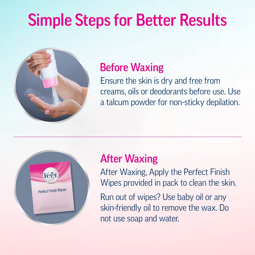 Veet kit staged in bathroom showing convenient at-home waxing