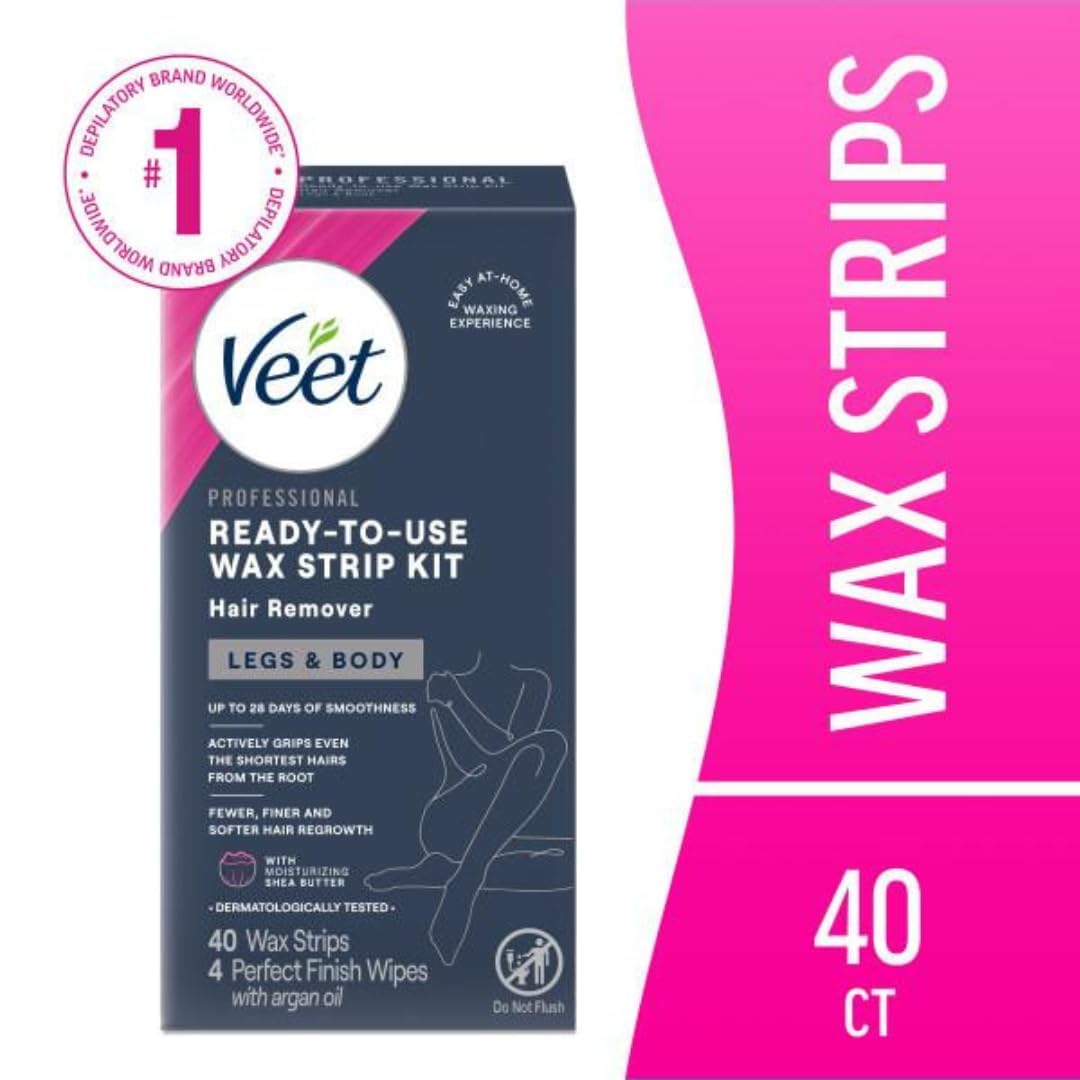 Veet lifestyle vanity scene implying salon-like smoothness
